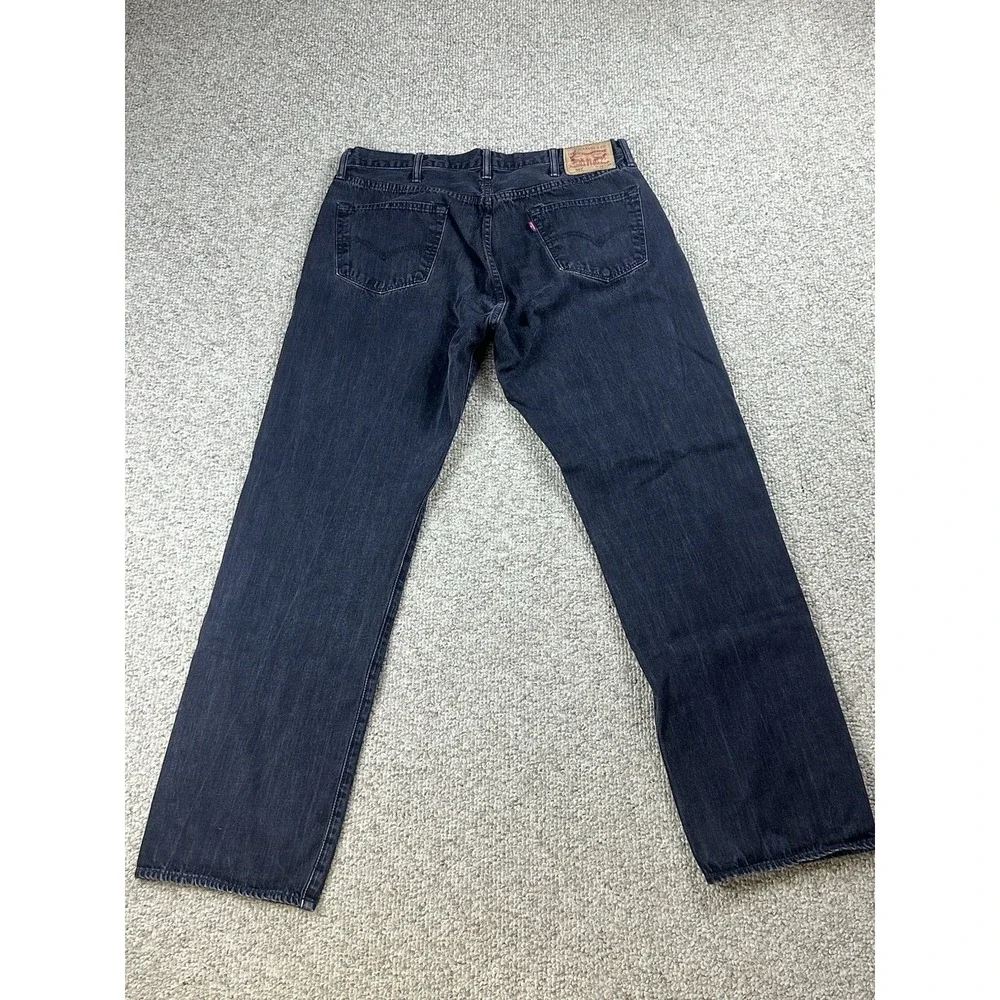 Levi's 501 Button Fly Straight Leg Jeans Men's Size 38x34(Actual 36x30) Black